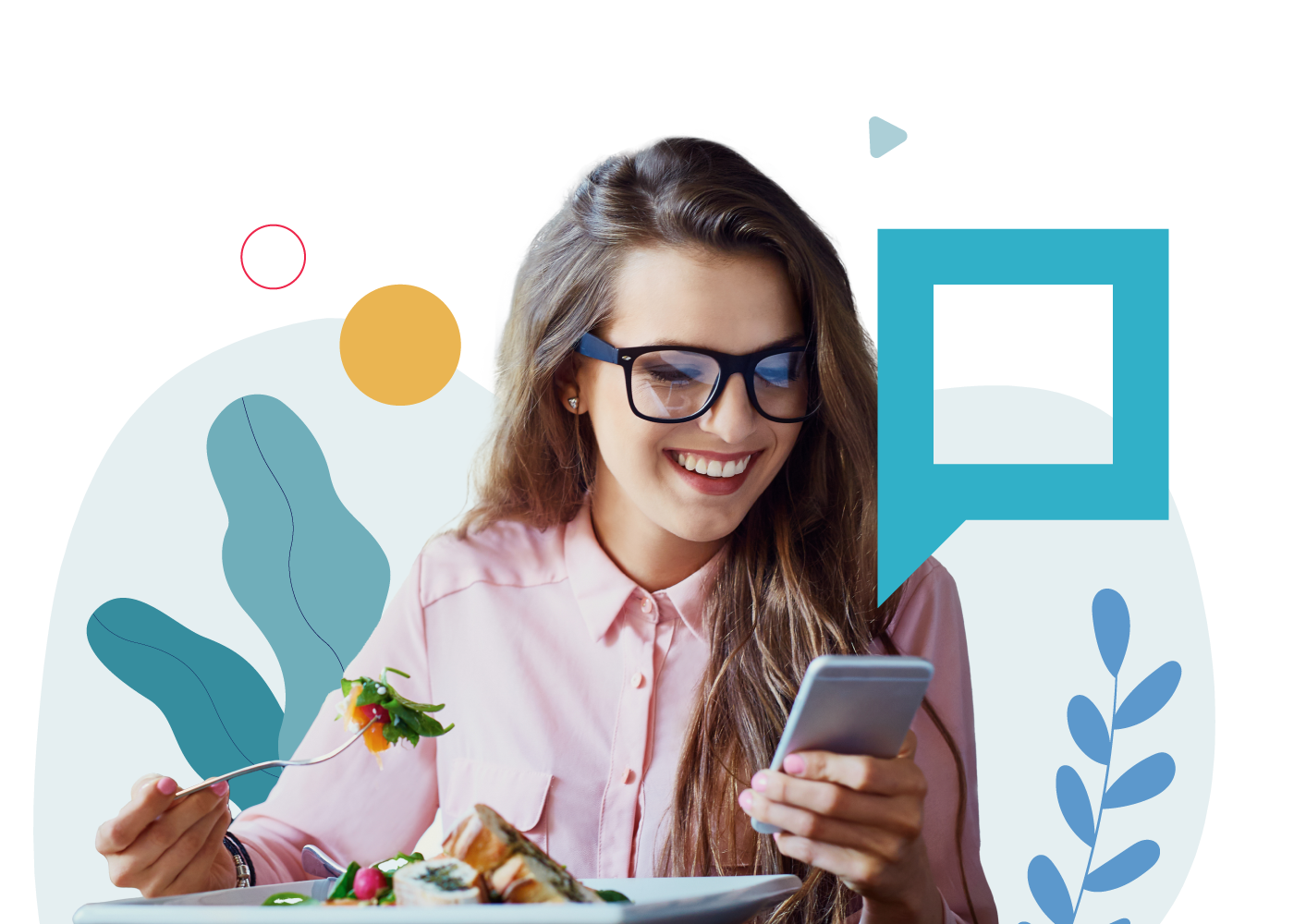 Student looking at phone